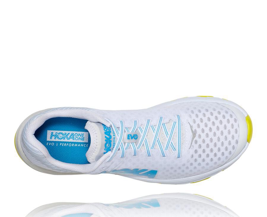 Zapatillas Running Hoka One One Hombre - Evo Carbon Rocket - Blancas - XVJ714062